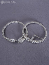 Set of Two Pure Silver Nepalese Bala Bangles