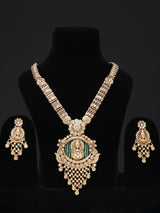 Lord Shiva Copper Long Necklace Set with Earrings