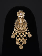 Lord Shiva Copper Long Necklace Set with Earrings