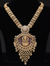 Lord Shiva Copper Long Necklace Set with Earrings