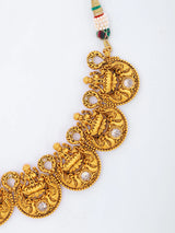 Goddess Lakshmi Brass Necklace and Earrings Set