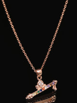 Murli Motif Multi Gemstone Sterling Silver Pendant