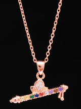 Murli Motif Multi Gemstone Sterling Silver Pendant