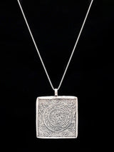 Hand-Painted Lord Vishnu Sterling Silver Pendant