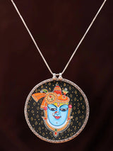 Shrinathji Hand-Painted Sterling Silver Pendant