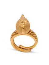 Brass Peacock Figurine Ring