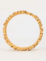 Rajwadi Elephant Motif Openable Brass Bangle Pair