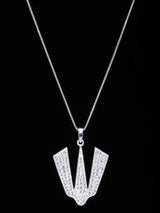 Tirupati Balaji Tilak Cubic Zirconia Sterling Silver Pendant