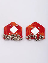 Sambalpuri Fabric and MDF Choker and Earrings Set