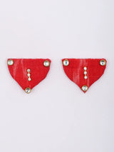 Sambalpuri Fabric and MDF Long Necklace and Earrings Set