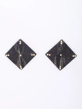 Sambalpuri Fabric and Stone Studded Necklace Set with Earrings