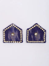 Sambalpuri Fabric and Stone Studded Necklace and Earrings Set