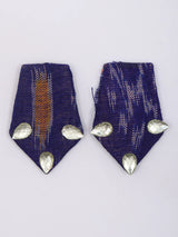 Sambalpuri Fabric Floral Stone Necklace and Earrings Set
