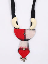 Sambalpuri Fabric and MDF Necklace Set with Earrings