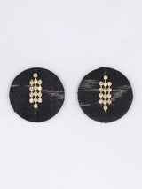 Sambalpuri Fabric and MDF Round Choker and Earrings Set