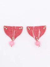 Sambalpuri Fabric and Bead Drop Choker and Earrings Set