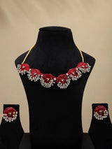 Sambalpuri Fabric and MDF Choker and Earrings Set