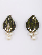 Sambalpuri Fabric and Stone Beaded Choker Set with Earrings