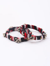 Sambalpuri Fabric and Ghungroo Pair of Bangles
