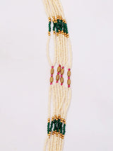 Radha Krishna Beaded Multi Strand Necklace and Earring Set