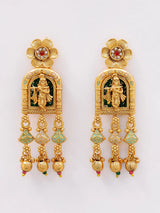 Radha Krishna Beaded Multi Strand Necklace and Earring Set