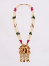 Radha Krishna Beaded Multi Strand Necklace and Earring Set
