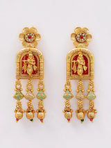 Radha Krishna Beaded Multi Strand Necklace and Earring Set
