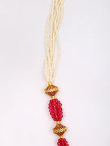 Goddess Lakshmi Temple Brass Necklace Set with Earrings