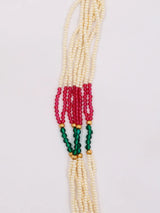 Radha Krishna Multi Strand Brass Necklace and Earrings Set