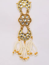 Kundan Studded Beaded Brass Hair Braid Choti Set of 2