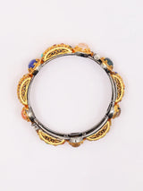 Multicolour Stone Studded Openable Copper Alloy Bangle
