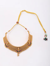 Lord Shiva Brass Choker Set with Earrings and Maang Tikka