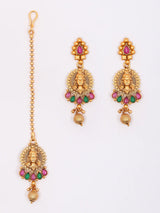 Lord Shiva Brass Choker Set with Earrings and Maang Tikka