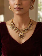 Rajwadi Brass Necklace and Earrings Set