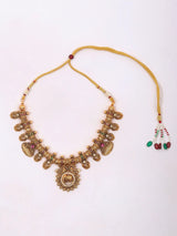 Rajwadi Brass Necklace and Earrings Set