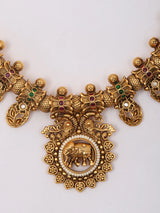 Rajwadi Brass Necklace and Earrings Set
