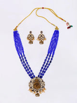 Panchmukhi Lakshmi Temple Necklace and Earrings Set