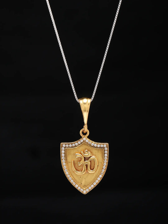 Sacred Om Brass Pendant with Antique Finish