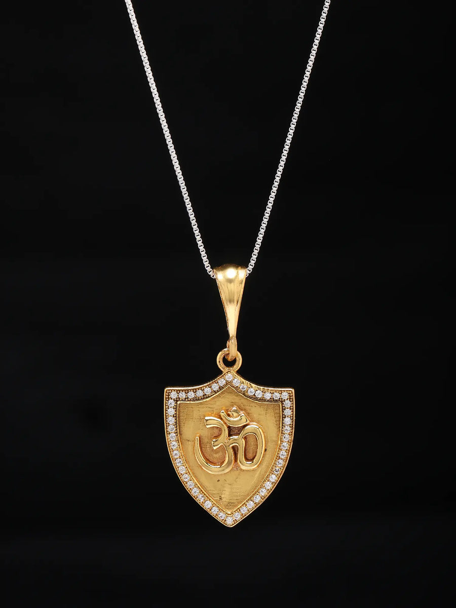 Sacred Om Brass Pendant with Antique Finish