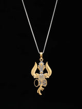 Trishul and Damru Sterling Silver Pendant