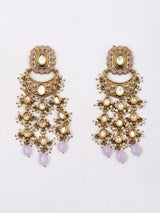 Brass Stone Studded Choker Necklace Set with Earrings and Maang Tikka