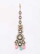 Kundan Three-Layer Necklace Set with Earrings and Maang Tikka