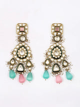 Kundan Three-Layer Necklace Set with Earrings and Maang Tikka