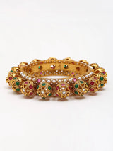 Rajwadi Copper Stone Studded Screw Openable Pair of Bangles