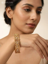 Stone Studded Openable Copper Bangles