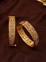 Stone Studded Openable Copper Bangles