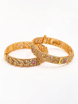 Stone Studded Openable Copper Bangles