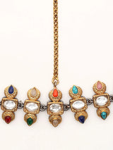 Multicolour Stone Studded Matha Patti Maang Tikka
