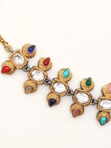 Multicolour Stone Studded Matha Patti Maang Tikka
