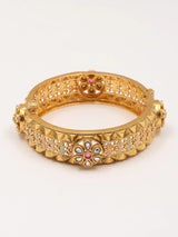 Floral Stoneset Openable Copper Bangles